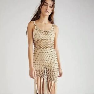 Free people floor beaded dress new with tags XS,Medium